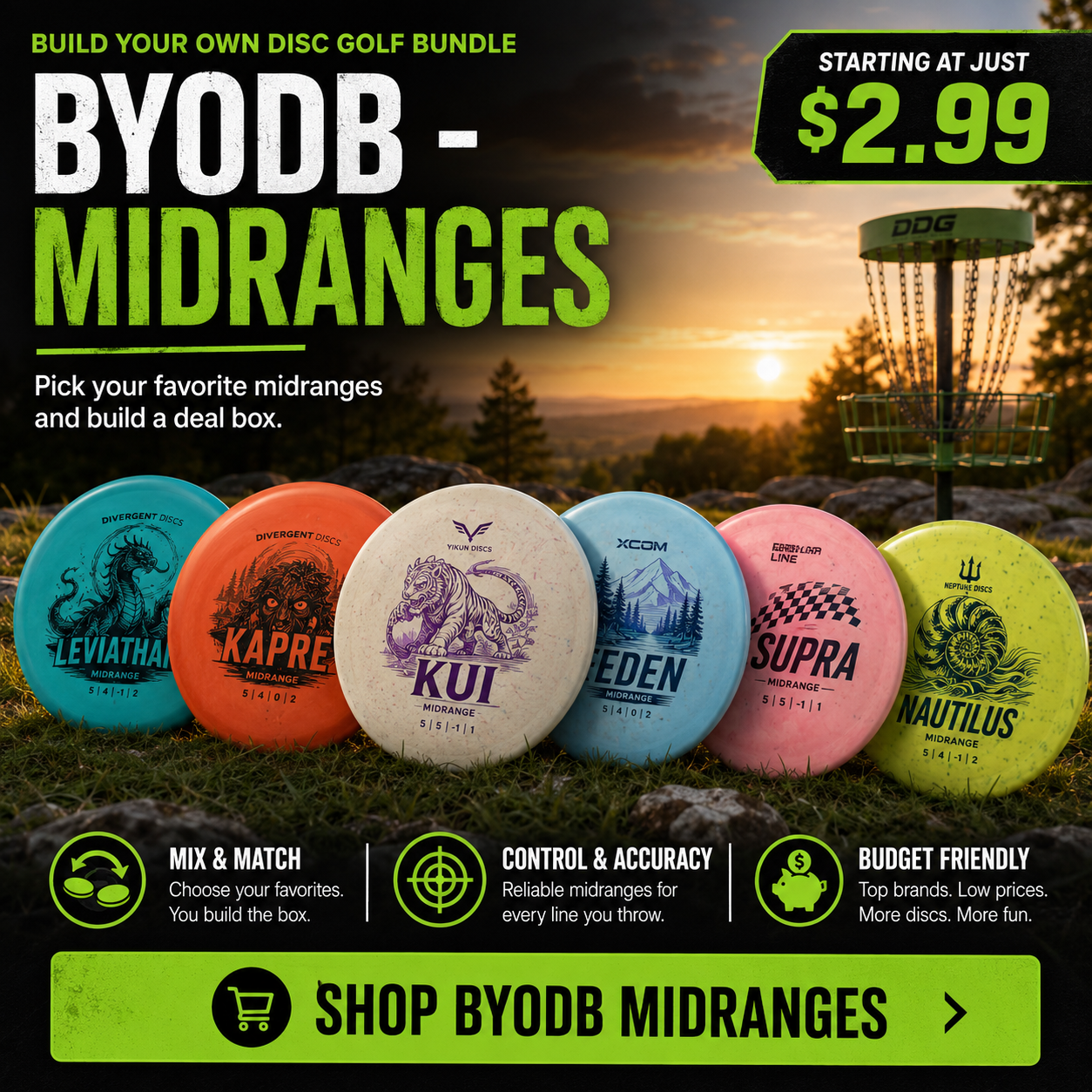 Shop DDG BYODB - Midrange Discs