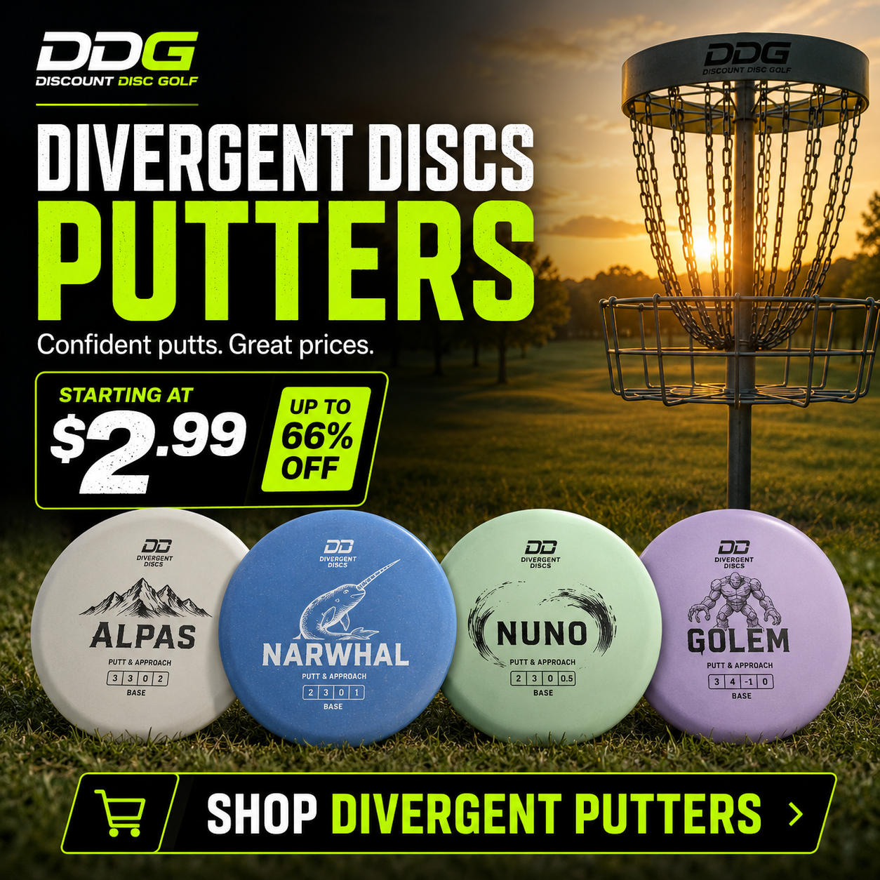 Shop DDG Divergent Discs Putters