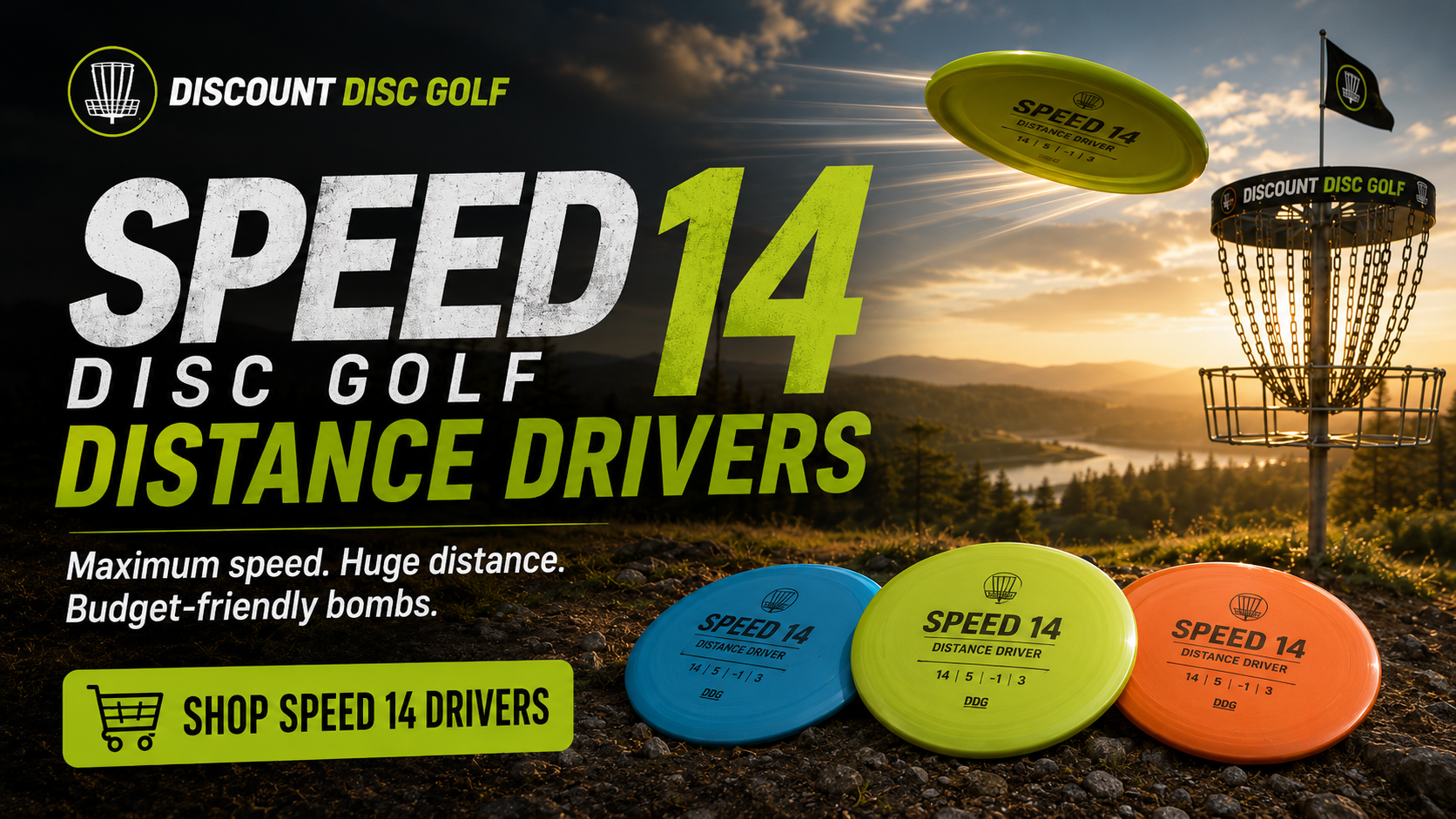Shop DDG Speed 14 Disc Golf Distance Drivers