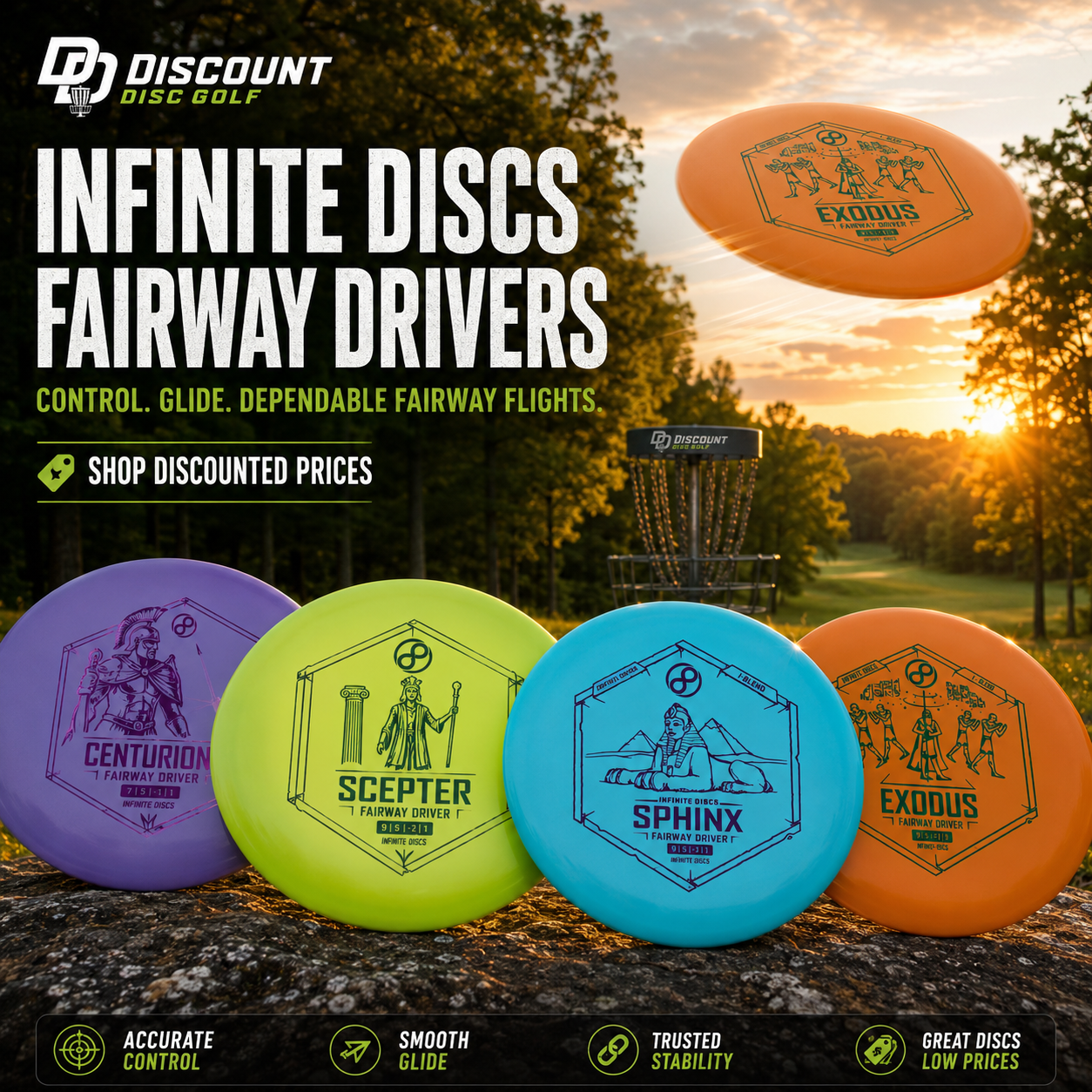 Shop DDG Infinite Discs Fairway Driver Discs