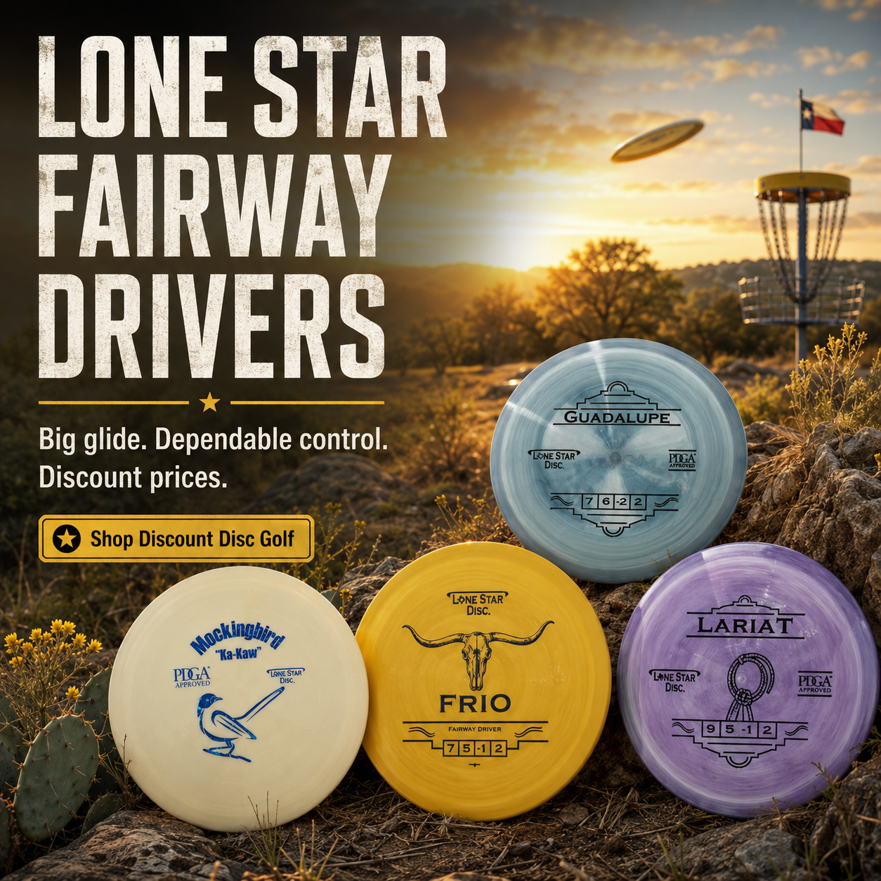 Shop DDG Lone Star Fairway Driver Discs