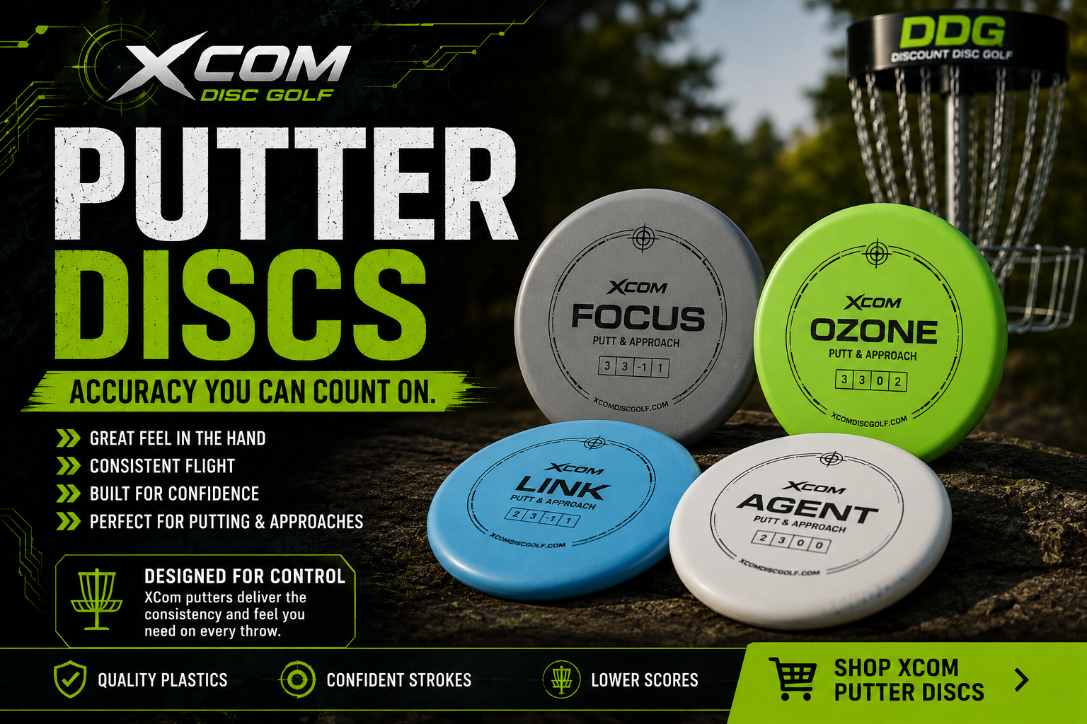 Shop XCom Putter Discs at DDG