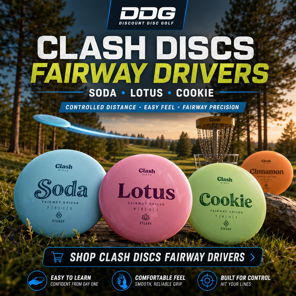 Shop Clash Discs Fairway Drivers Disc Golf