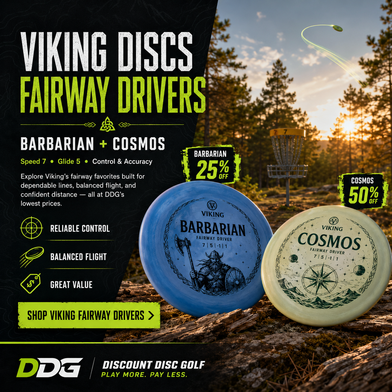 Shop DDG Viking Discs Fairway Drivers Discs