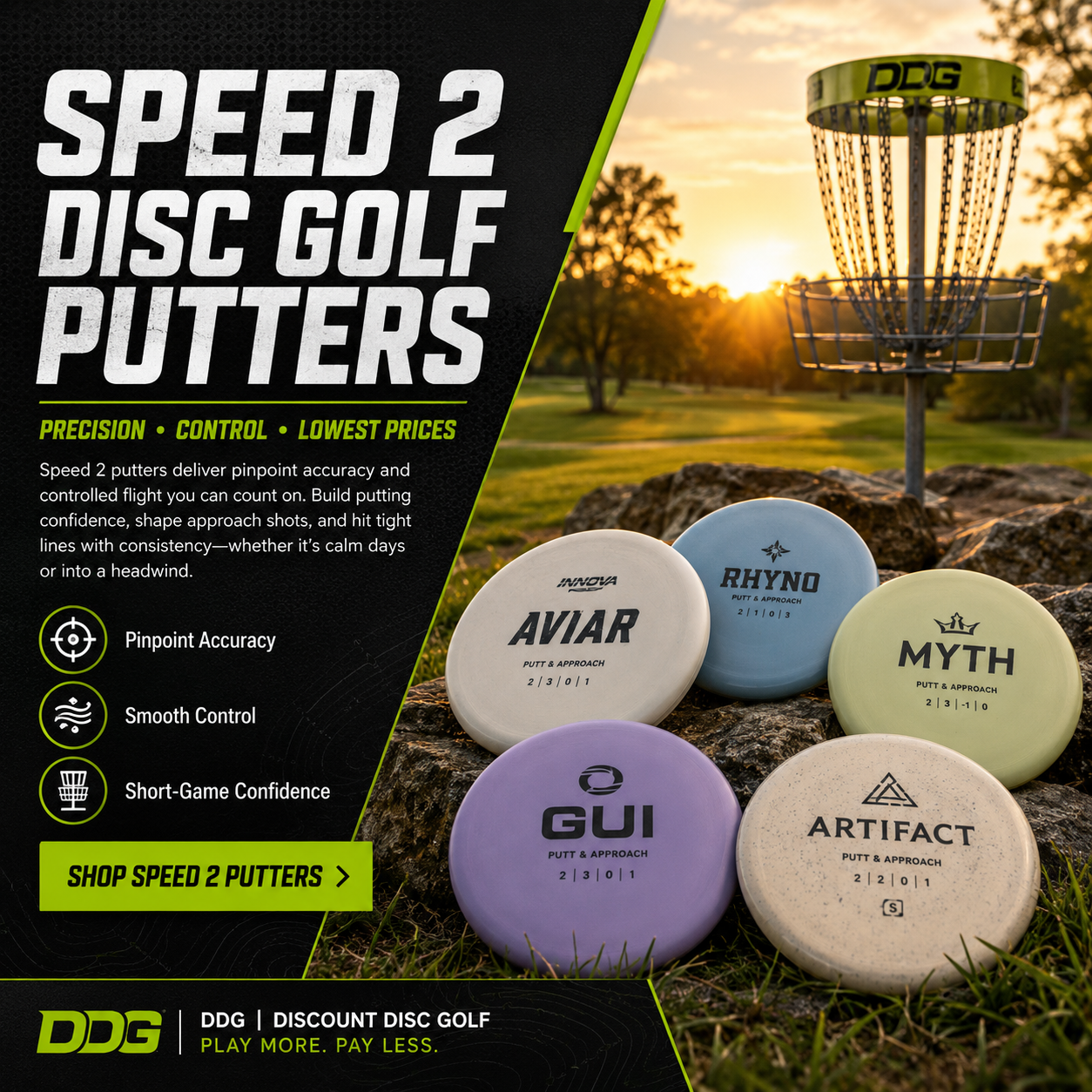 Shop DDG Speed 2 Disc Golf Putters