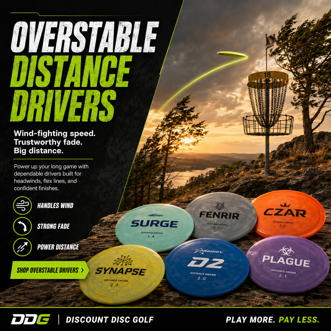 Shop Overstable Distance Drivers Disc Golf Discs