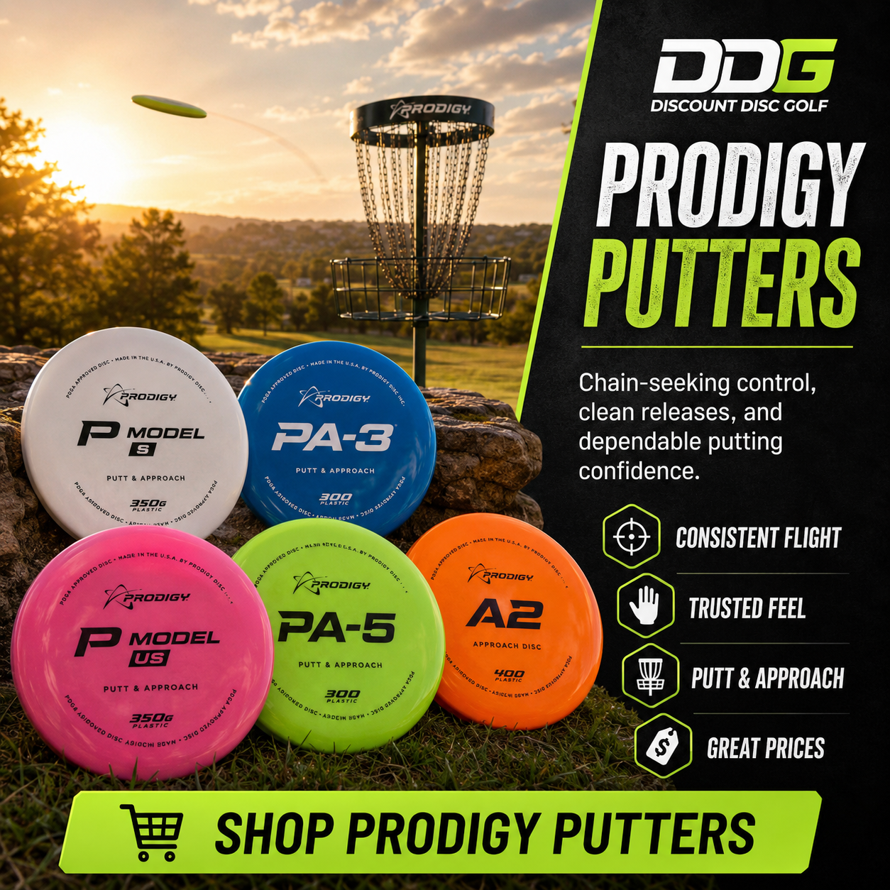 Shop DDG Prodigy Putters Discs
