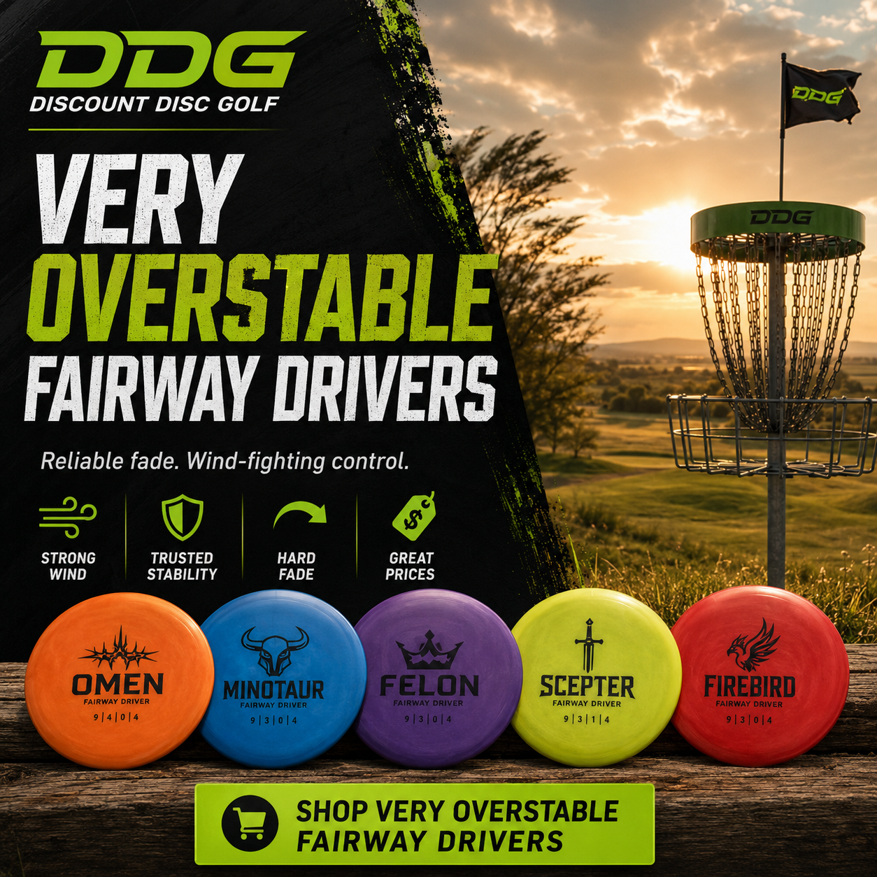 Shop DDG Very Overstable Fairway Driver Discs