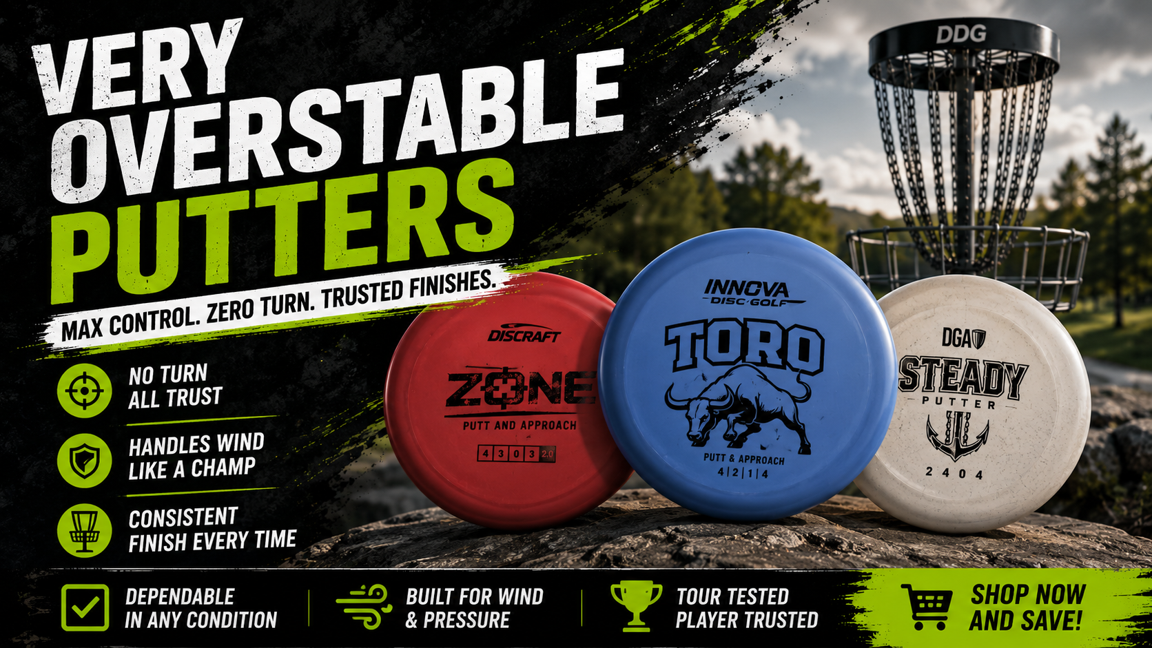 Shop DDG Very Overstable Putters Discs