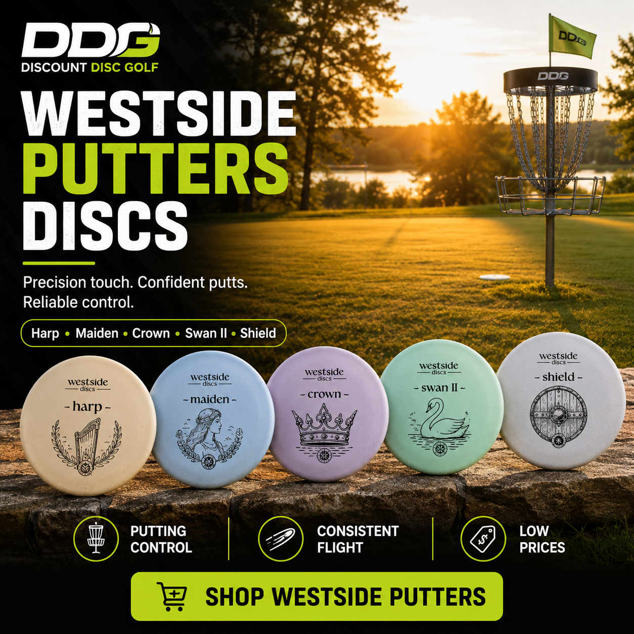 Shop DDG Westside Putters Discs