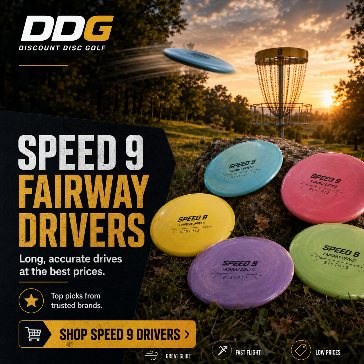 Shop DDG Speed 9 Disc Golf Fairway Driver Discs