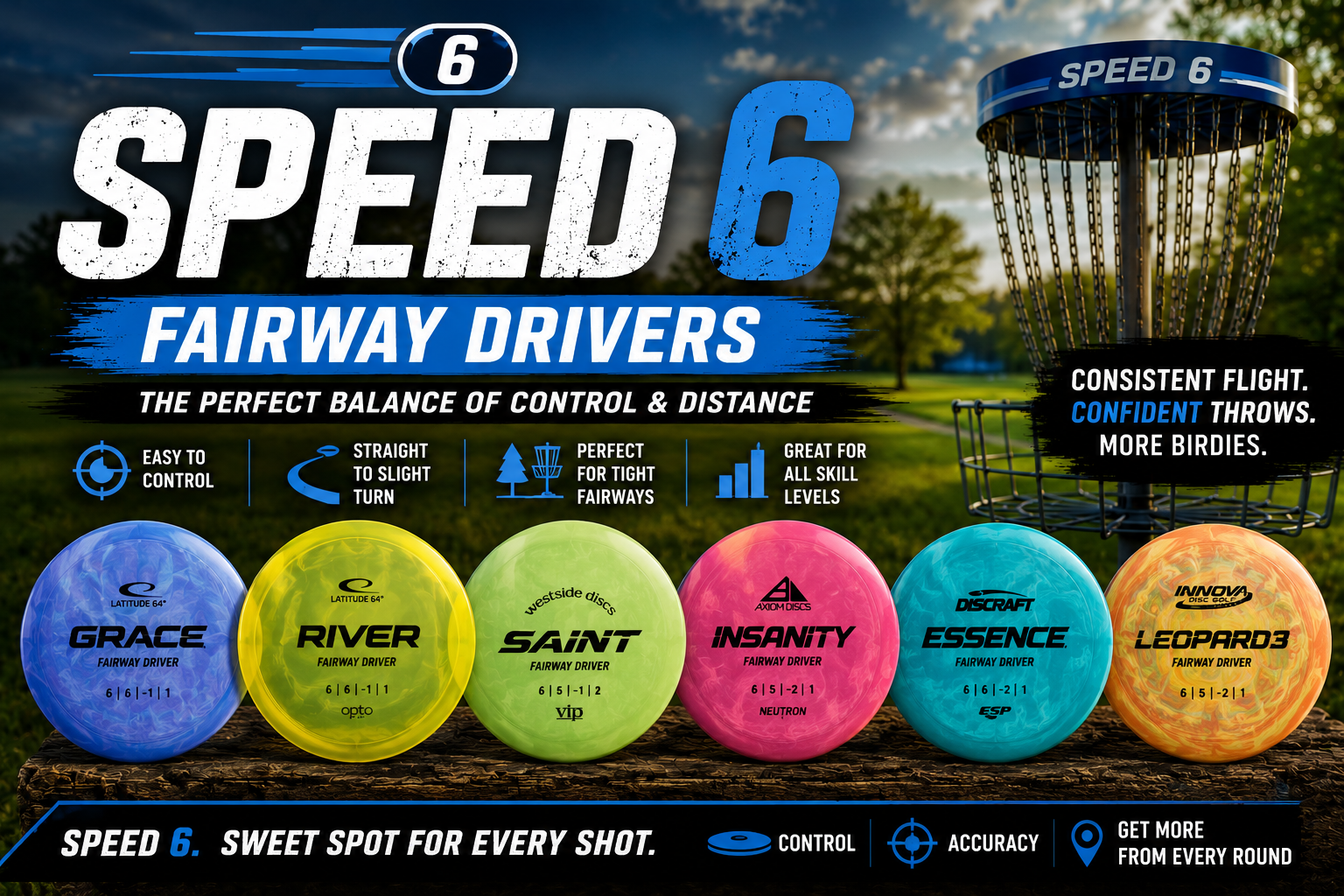 Shop DDG Speed 6 Disc Golf Fairway Drivers