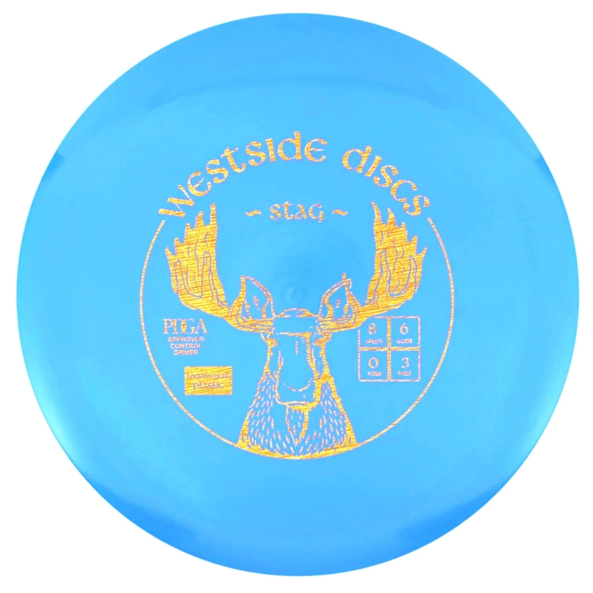 Blue Westside Discs Stag disc golf disc.