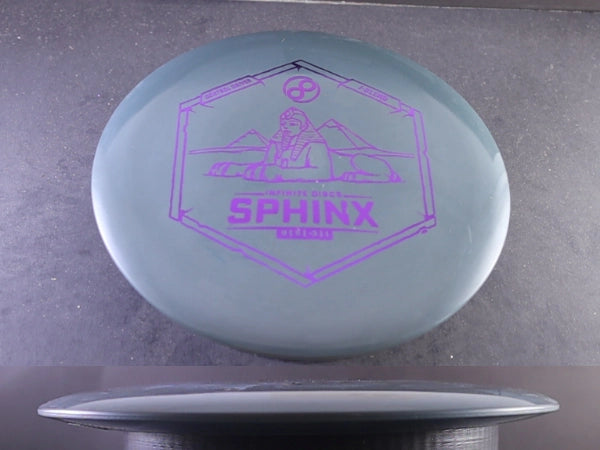 Gray disc with purple Sphinx graphic.