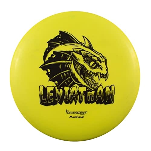 Yellow Divergent Discs Leviathan disc golf disc