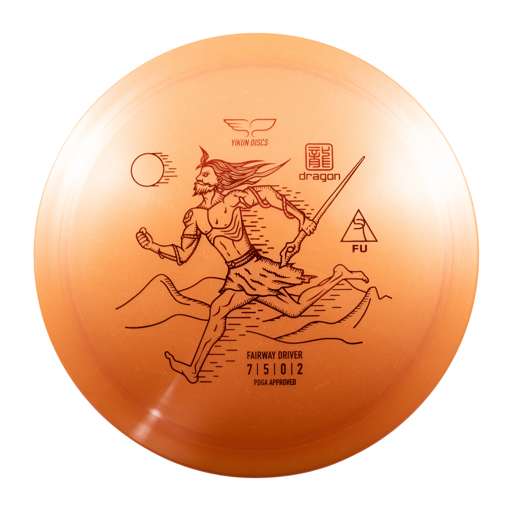 Disc golf disc with Dragon graphic, 54f975aa.