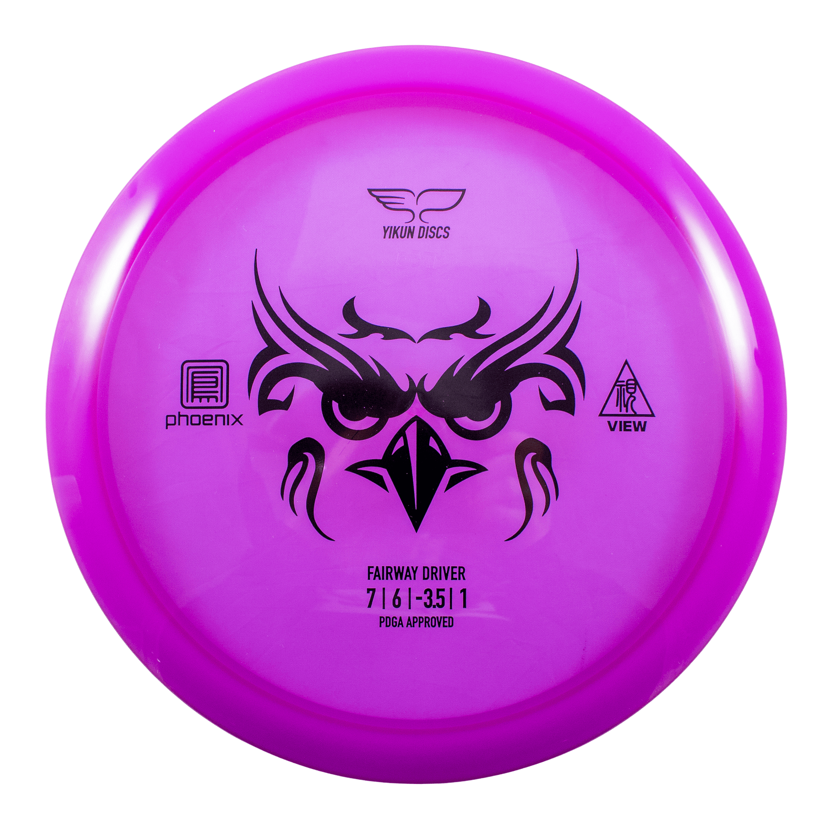 Yikun Discs Phoenix View Fairway Driver Disc - Purple