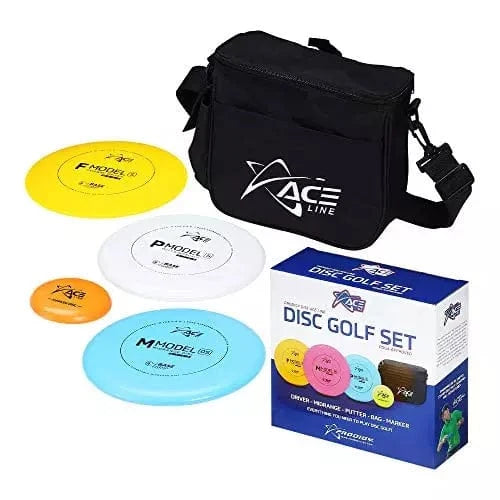Ace Line disc golf set with discs and bag