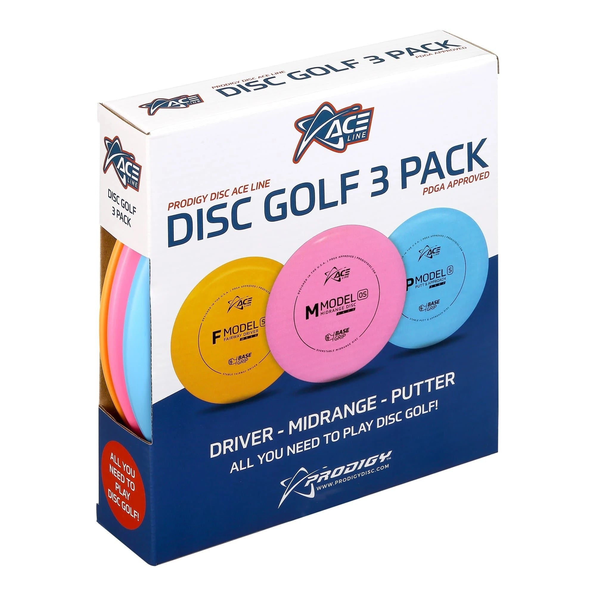 Prodigy Ace Line Disc Golf 3 Pack Set