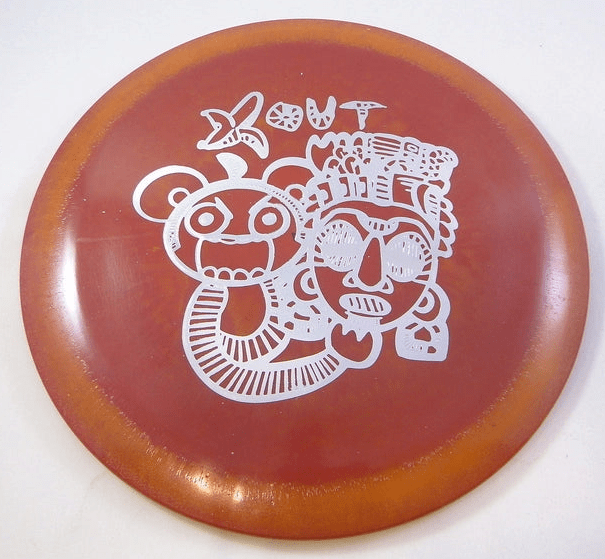 Aztec-I-X disc golf disc with Aztec design.