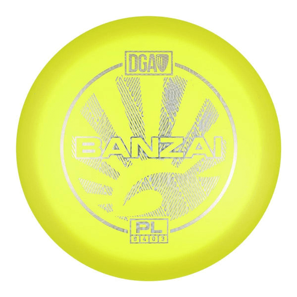 Yellow Banzai PL disc golf disc