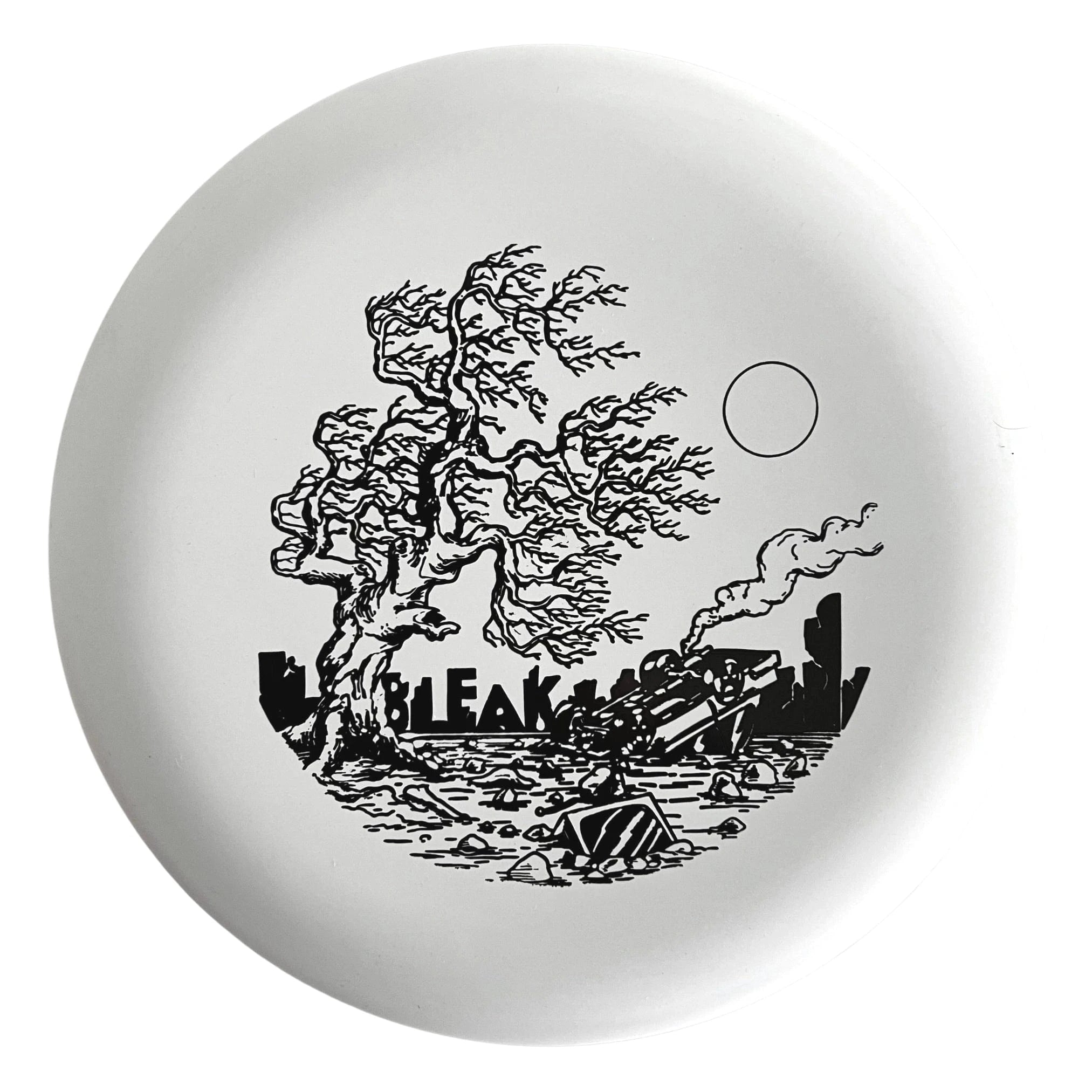 Bleak 841 disc golf disc with desolate scene
