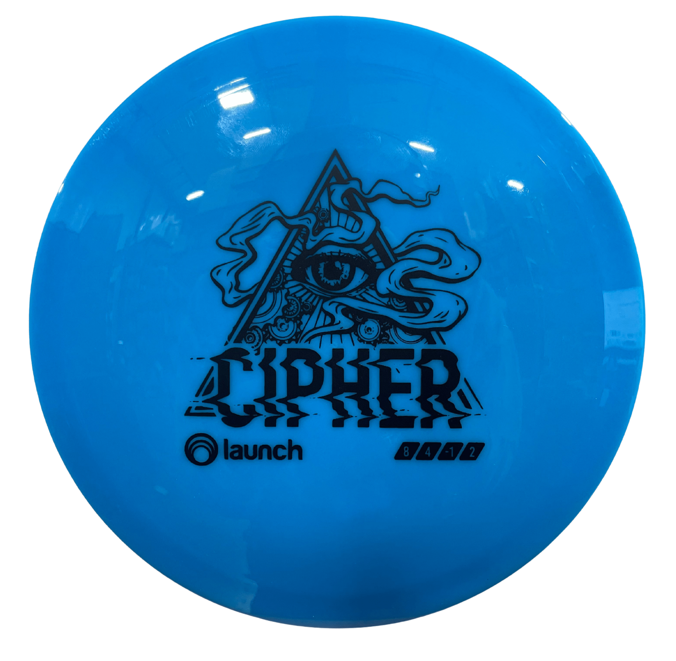 Blue Cipher disc golf disc