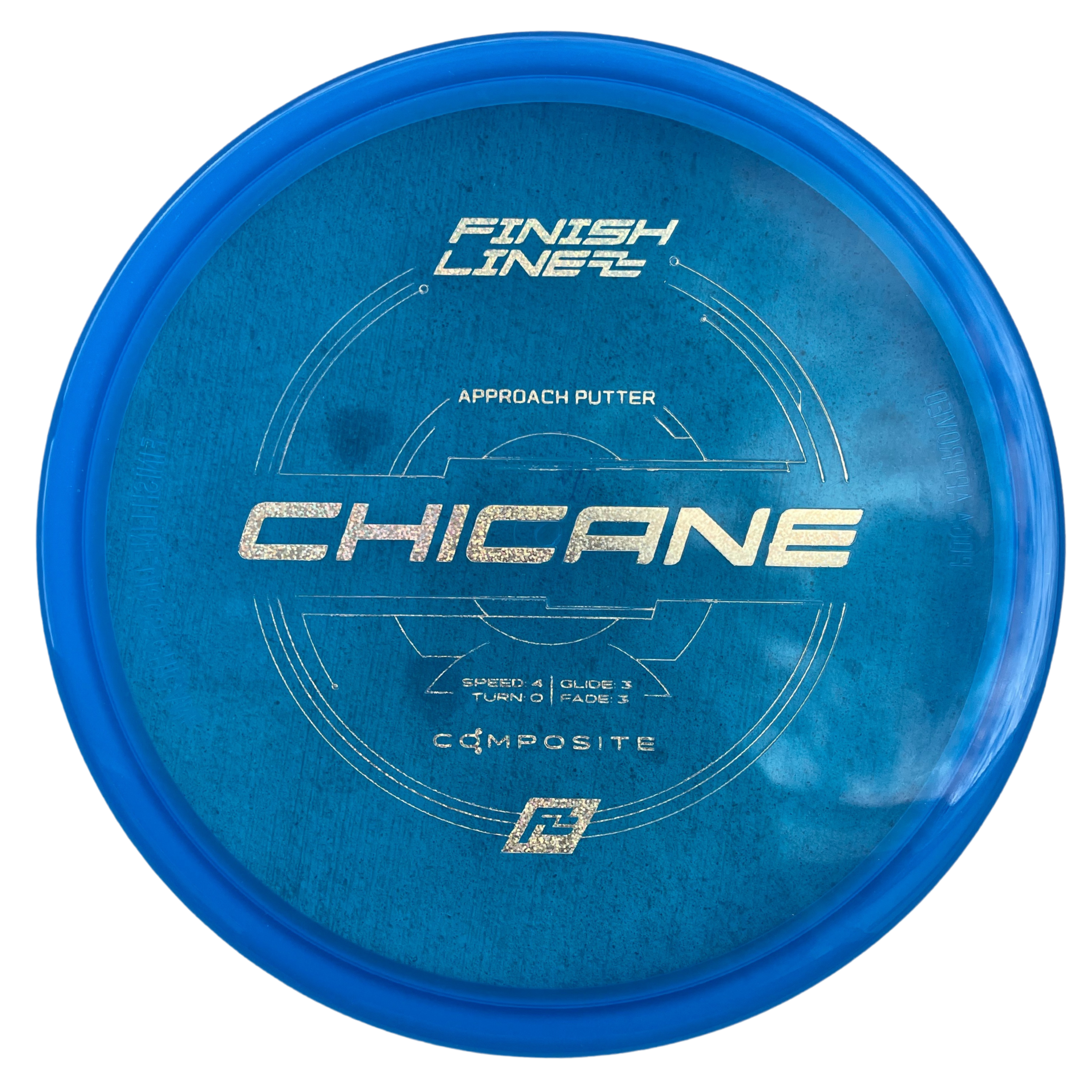 Finish Line Chicane Composite Blue Disc Golf Approach Putter