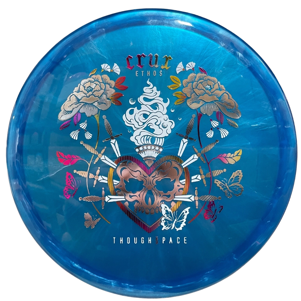 CRUX ETHOS disc golf disc with floral design