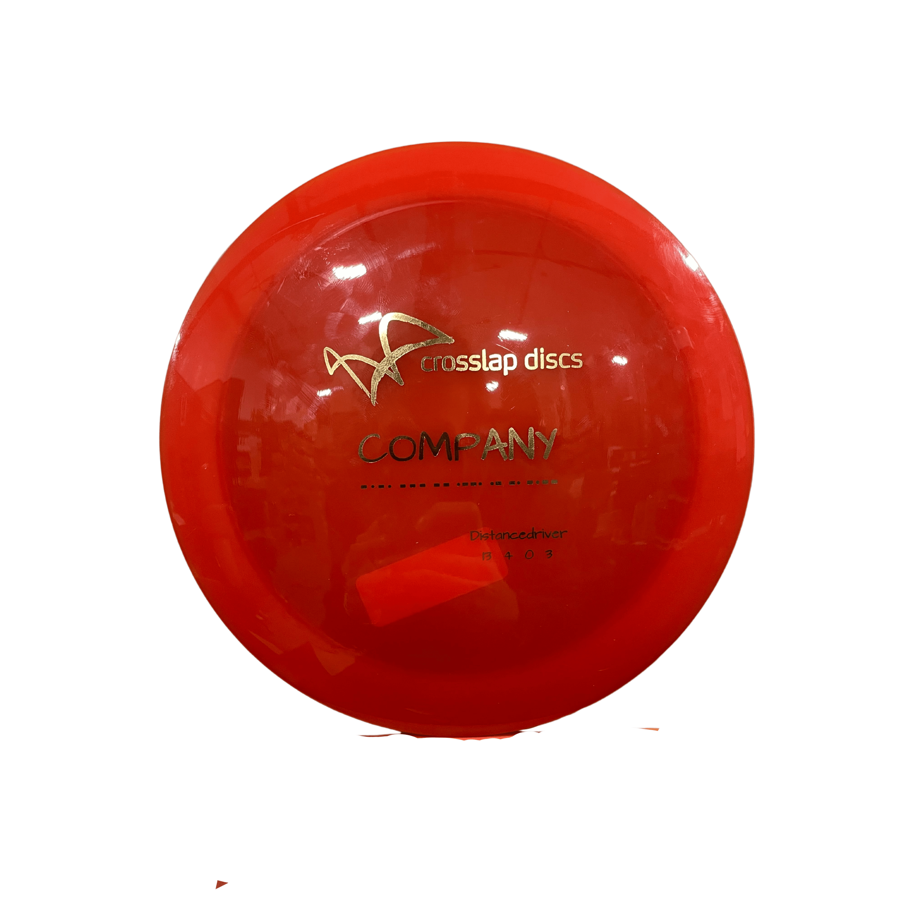 Company Red disc golf disc