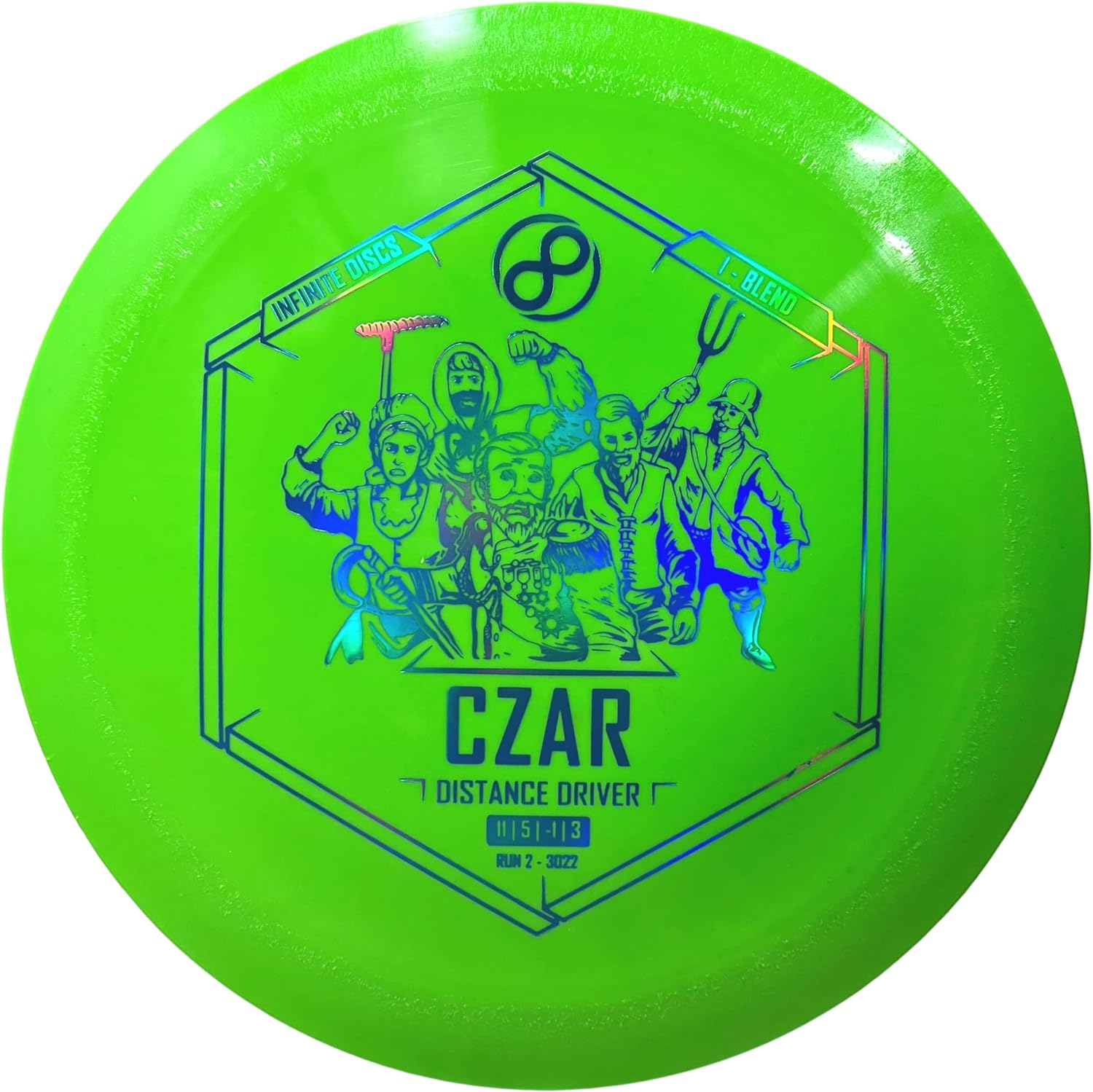 Czar-I-Green distance driver disc golf disc