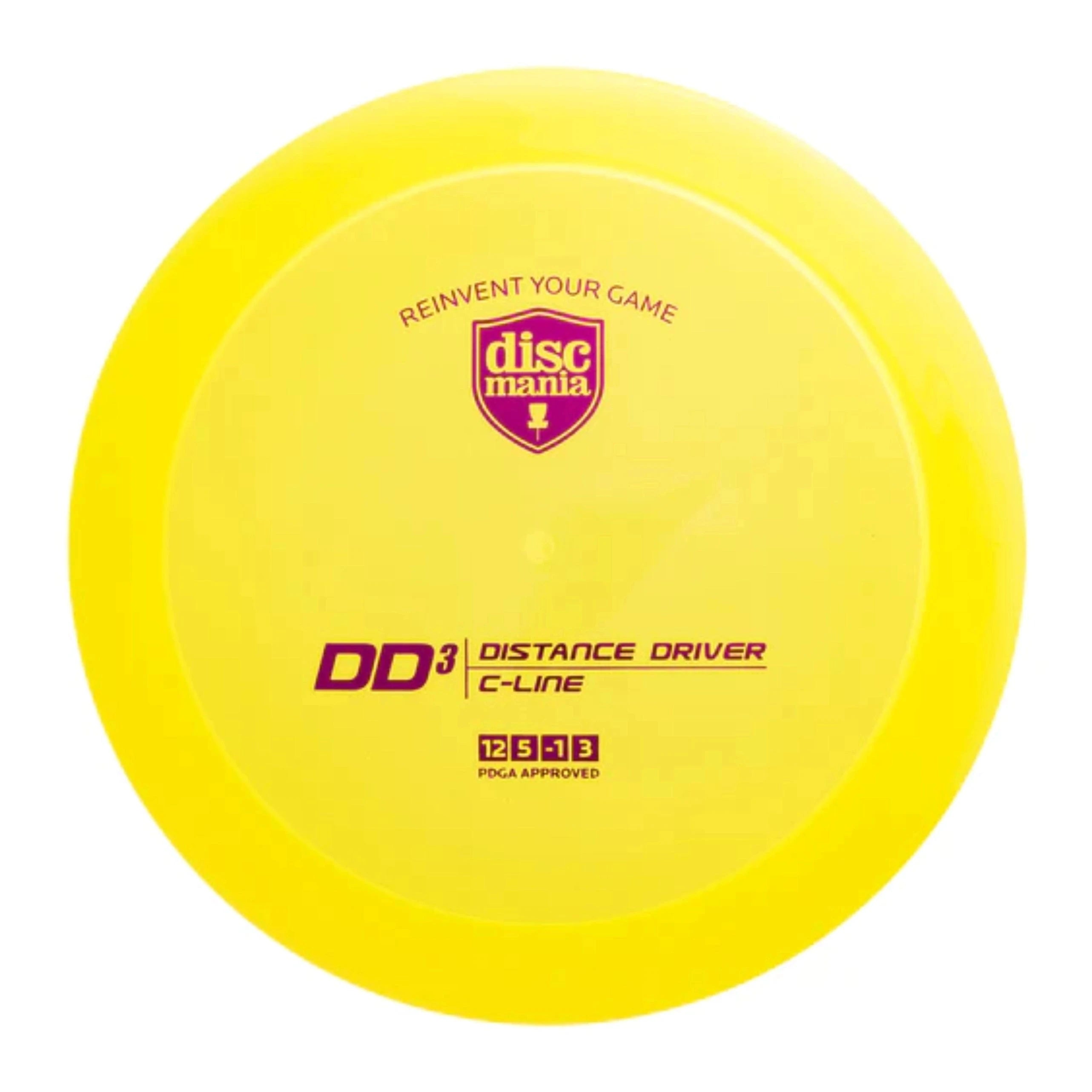 Yellow Discmania DD3 Distance Driver Disc Golf in C-Line Plastic