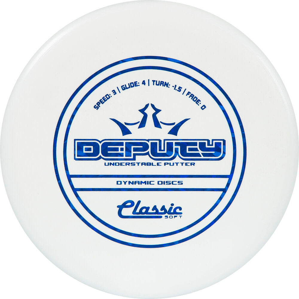 Dynamic Discs Deputy Classic Soft White Disc Golf Putter