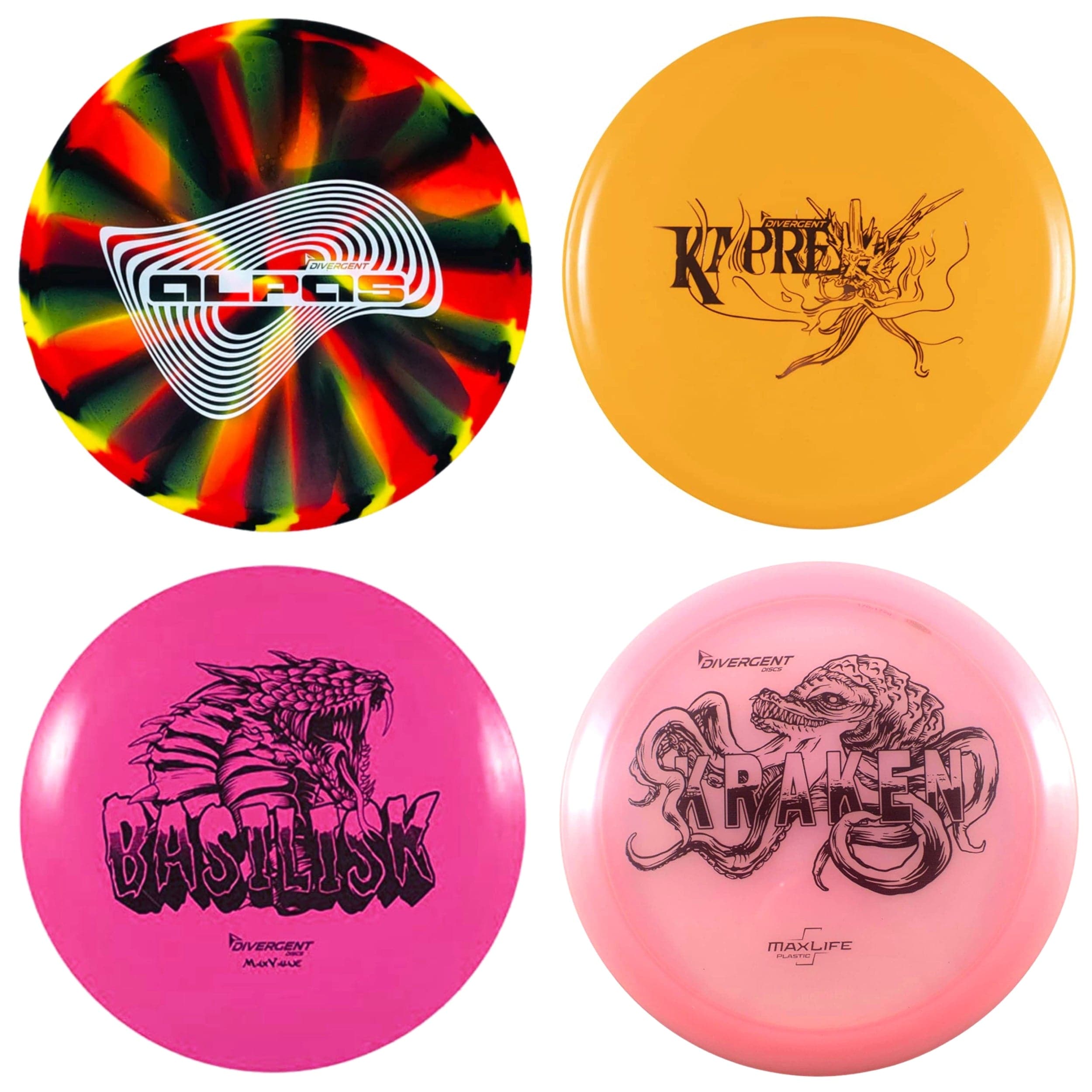 Veritable Discs Divergent Discs 4-Disc Beginners Disc Golf Set – Discount Disc Golf