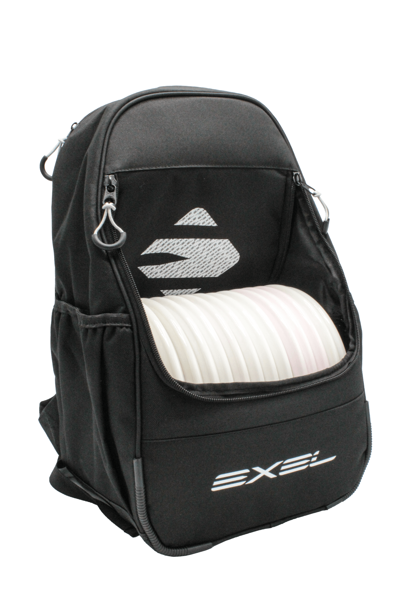 E1_8 Exel disc golf backpack with discs