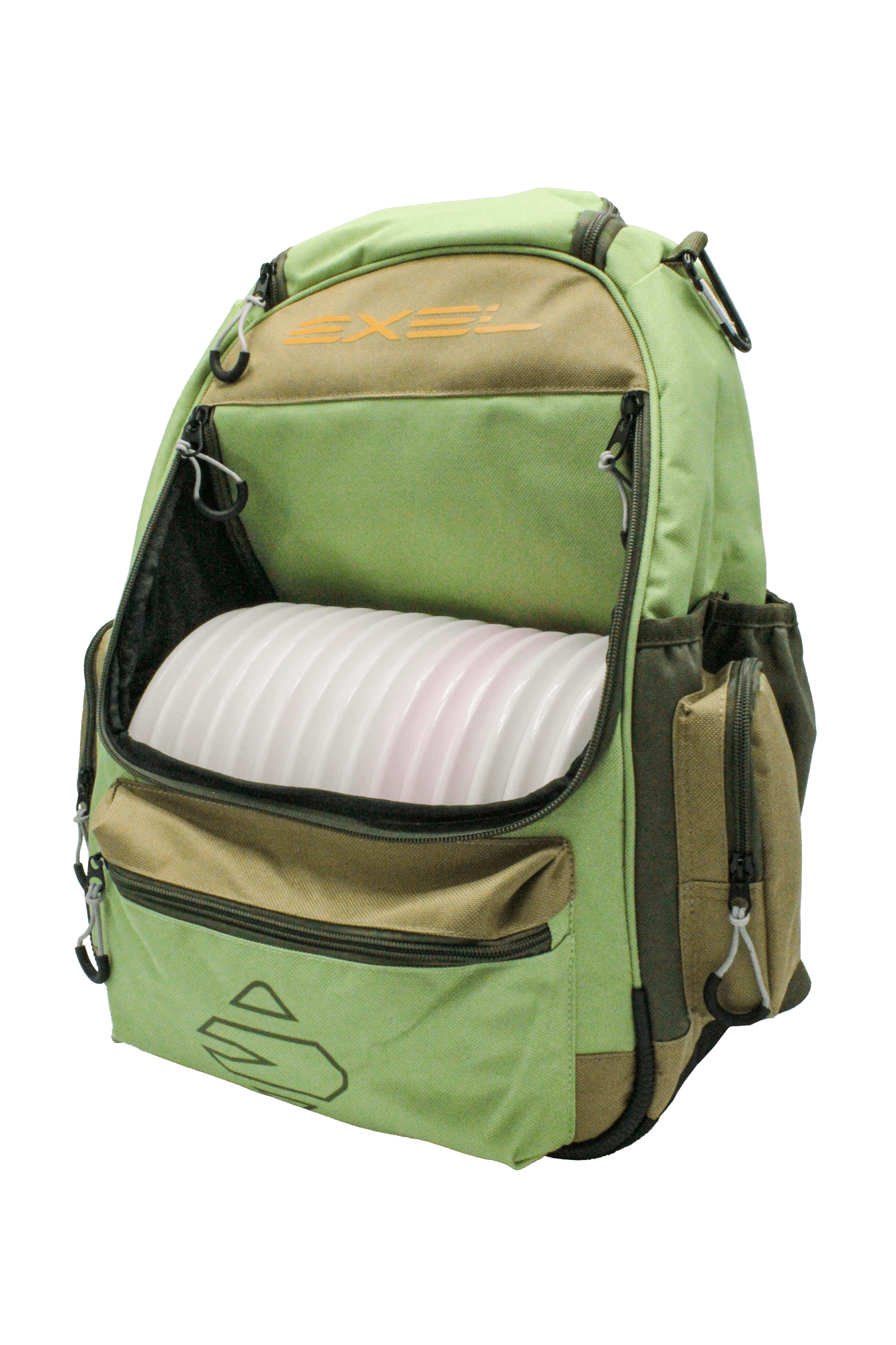 E2_10 disc golf bag with discs visible