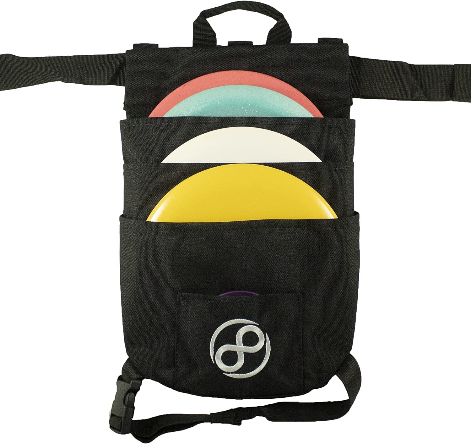 Holster XL Black disc golf bag with discs