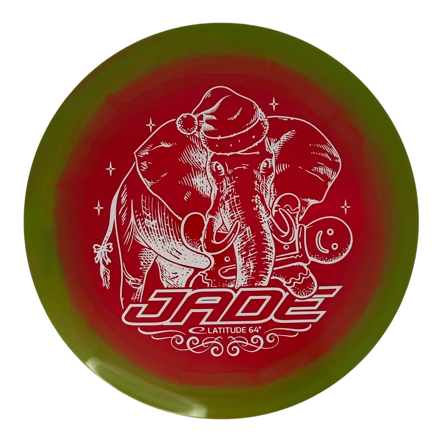Jade Orbit disc golf disc with elephant design