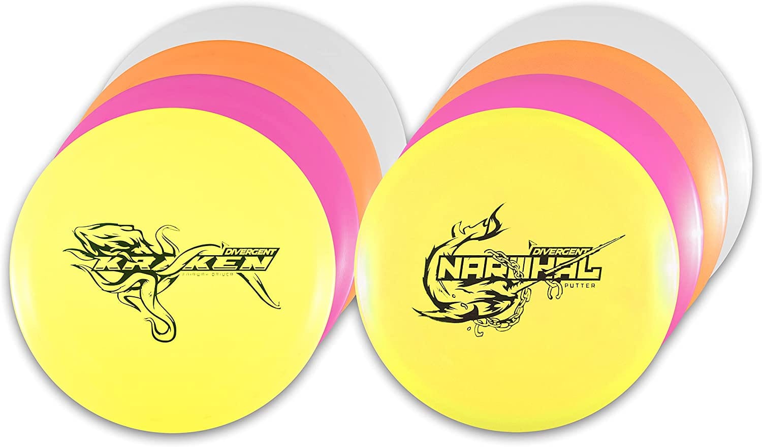 Kraken & Narwhal disc golf set