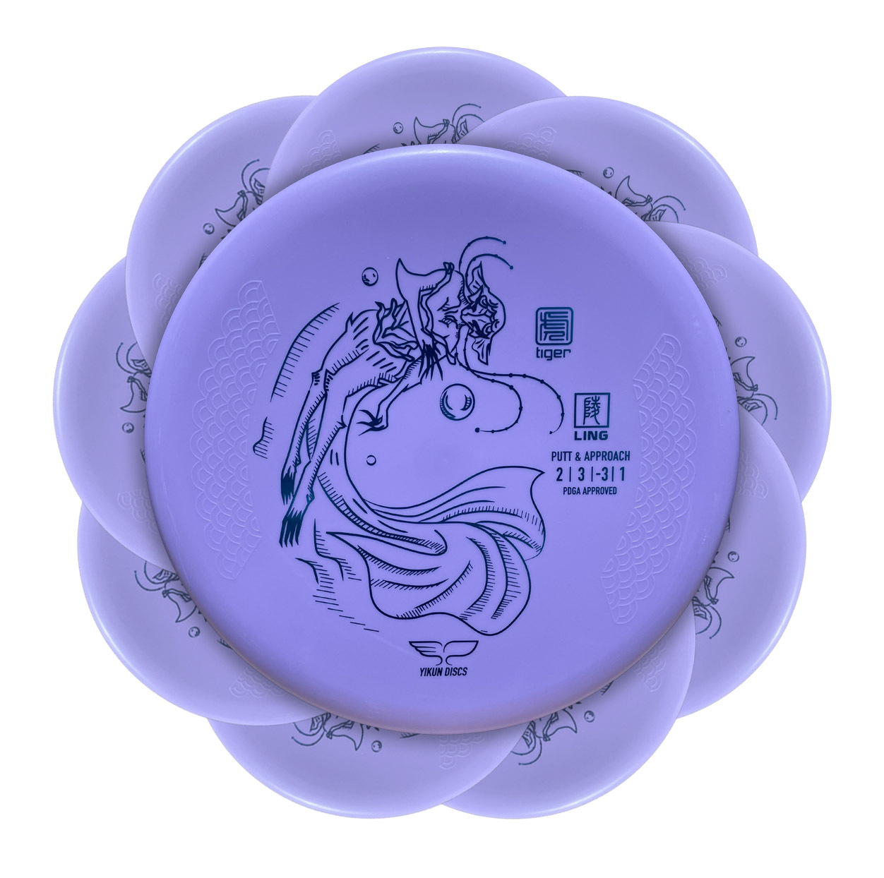 Purple disc golf disc LING_PACK_PURP putt & approach