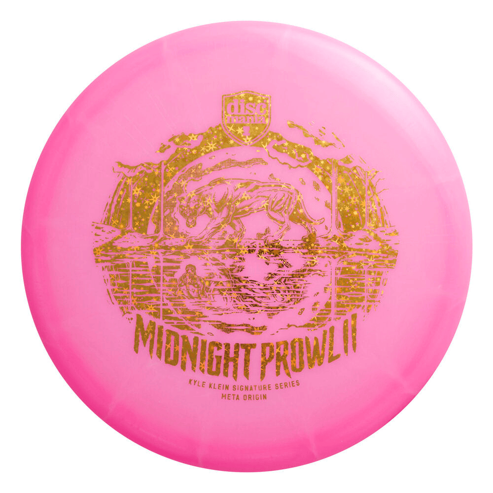 Discmania Origin Understable Midrange Disc Golf in Midnight Prowl 2 Meta Plastic (Pink)