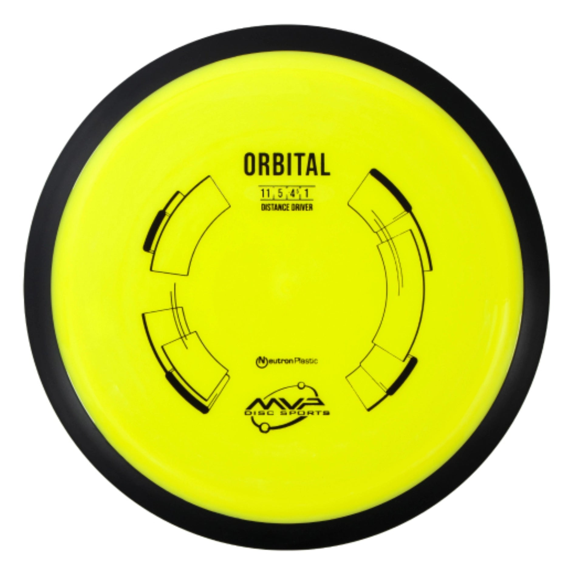 Orbital distance driver disc golf disc