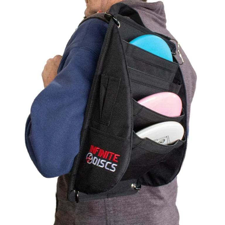 Infinite Discs disc golf bag with discs