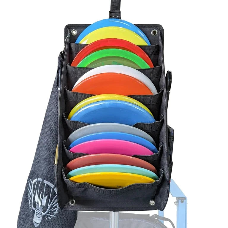 Disc golf discs in medium power pocket front view