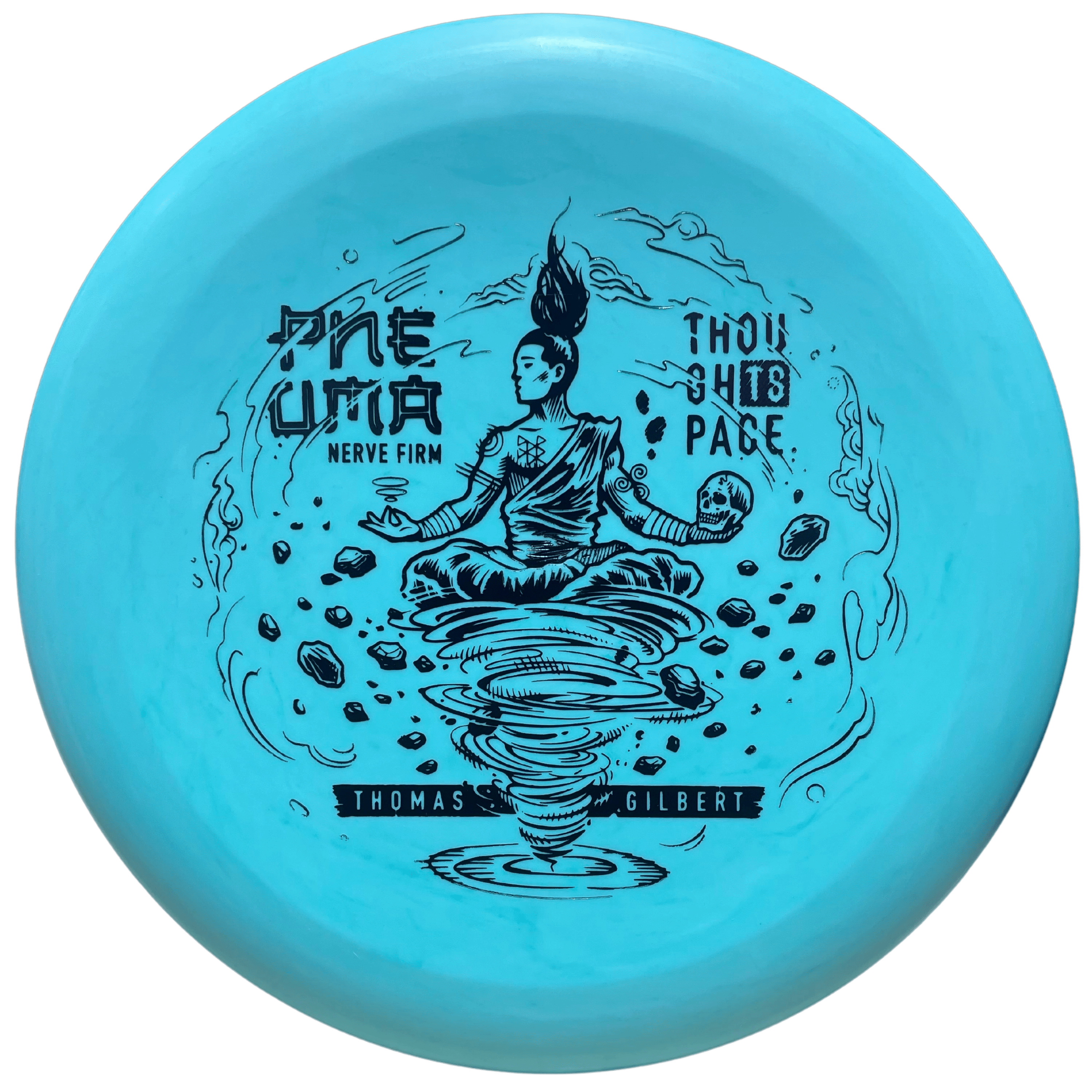 Blue Pneuma disc golf disc