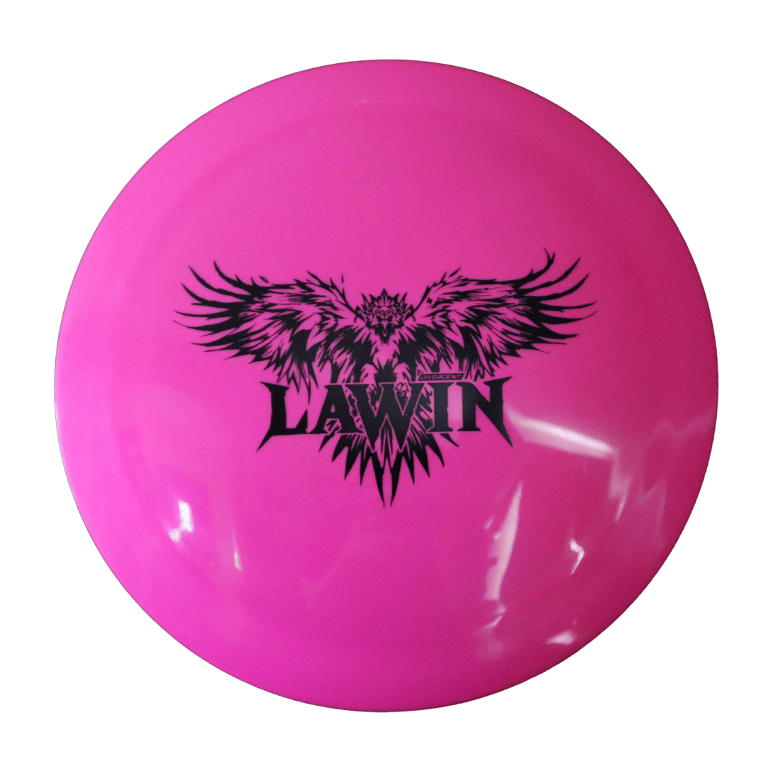 Divergent Discs Lawin Distance Driver MaxGrip Plastic in Pink