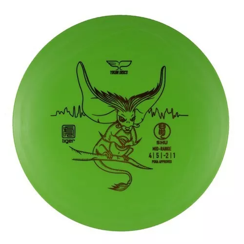 Green SHU Tiger disc golf disc