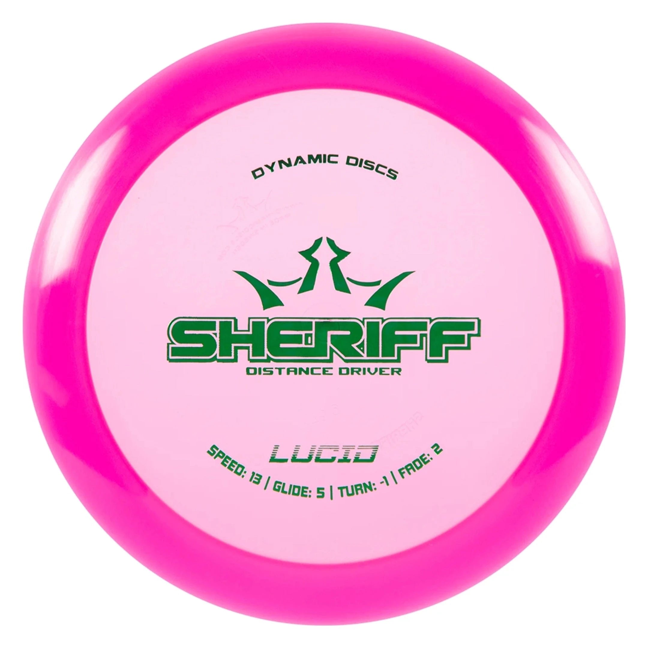 Pink Dynamic Discs Sheriff Lucid Distance Driver
