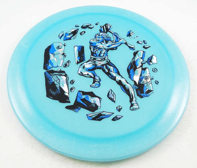 Slab-C-Glow disc golf disc with breaking rock design