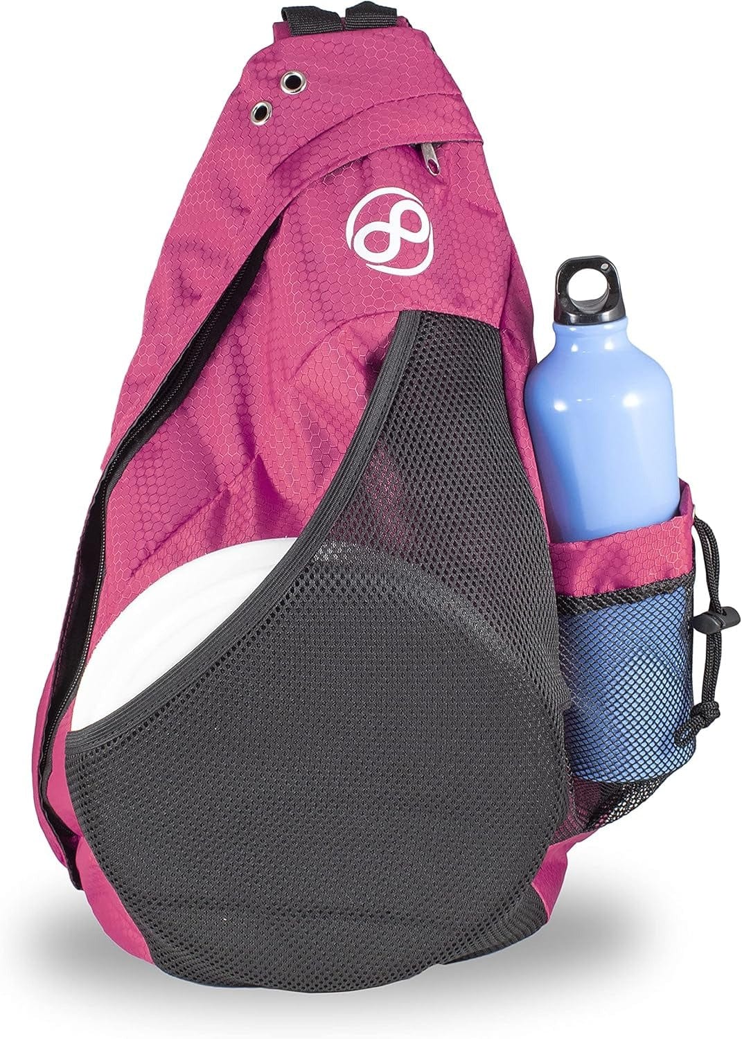 Pink Slinger Sling Backpack with Water Bottle